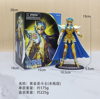 Anime Japonês Saint Seiya Figura Ikki de Fênix Hyoga Seiya Shiryu Boneco Colecionável em PVC Decoração 19cm