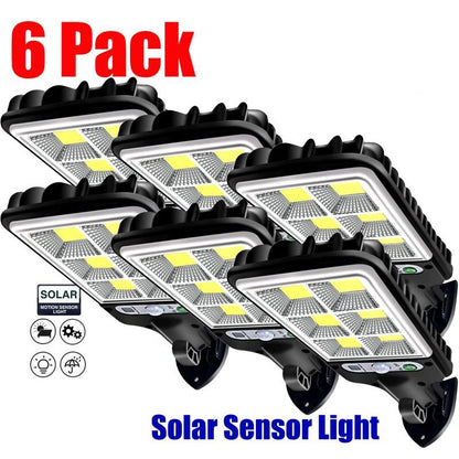 1/2/4/6PCS LED Solar Light Motion Sensor 117/108LED 3-mode Floodlight Outdoor Fence Light Street Courtyard Garden