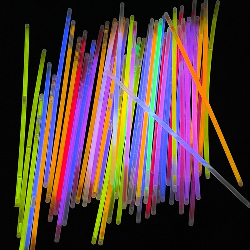25-100PCS/Pack Party Fluorescence Glow Sticks DIY Bracelet Necklace Glowing in The Dark Stick Birthday Festival Party Supply ZYF