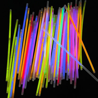 25-100PCS/Pack Party Fluorescence Glow Sticks DIY Bracelet Necklace Glowing in The Dark Stick Birthday Festival Party Supply ZYF
