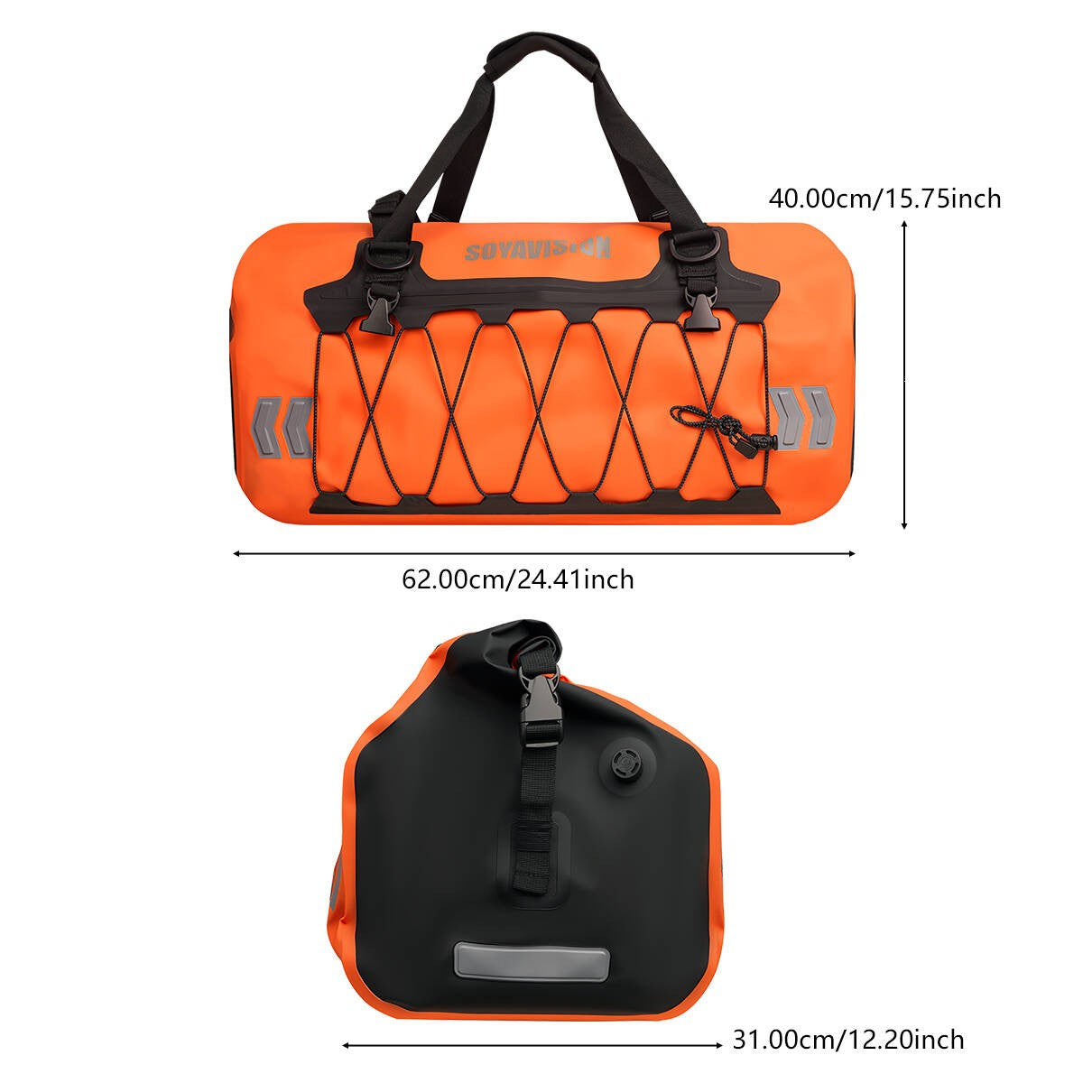 Motorcycle Dry Bag Waterproof Reflective Tail Duffle Bag Skiing Travel Hiking Camping Boating Riding Fishing Outdoor Luggage