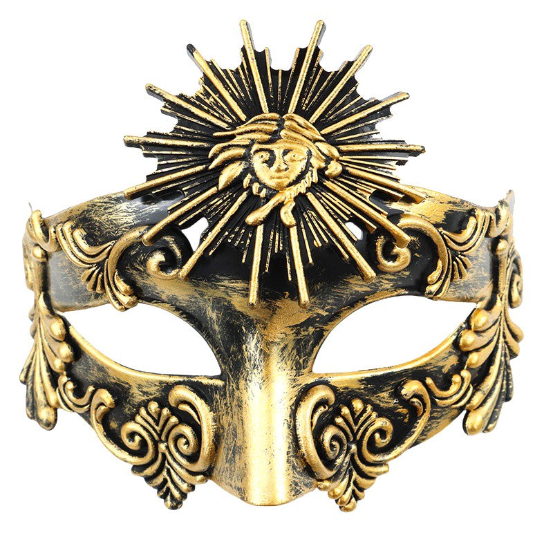 Roman Sun God Steampunk Phantom Masquerade Cosplay Mask Plastic Half Face Men Women Punk Carnival Halloween Props Dance Mask