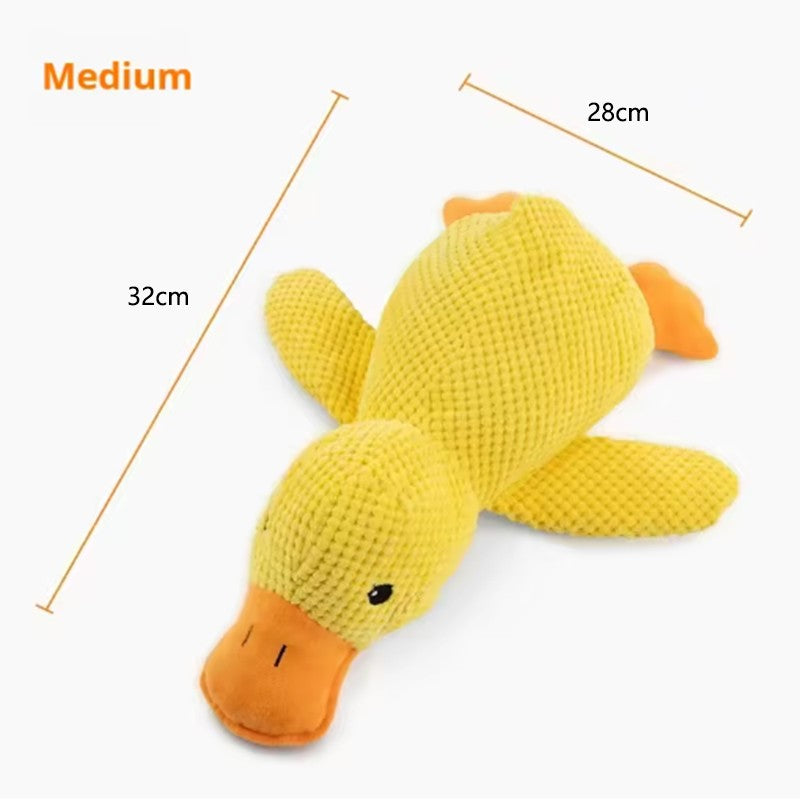 Brinquedo para Cão de Estimação Interativo Resistente a Mordidas Indestrutível Anti-Mastigação com Som de Pato para Aliviar o Estresse