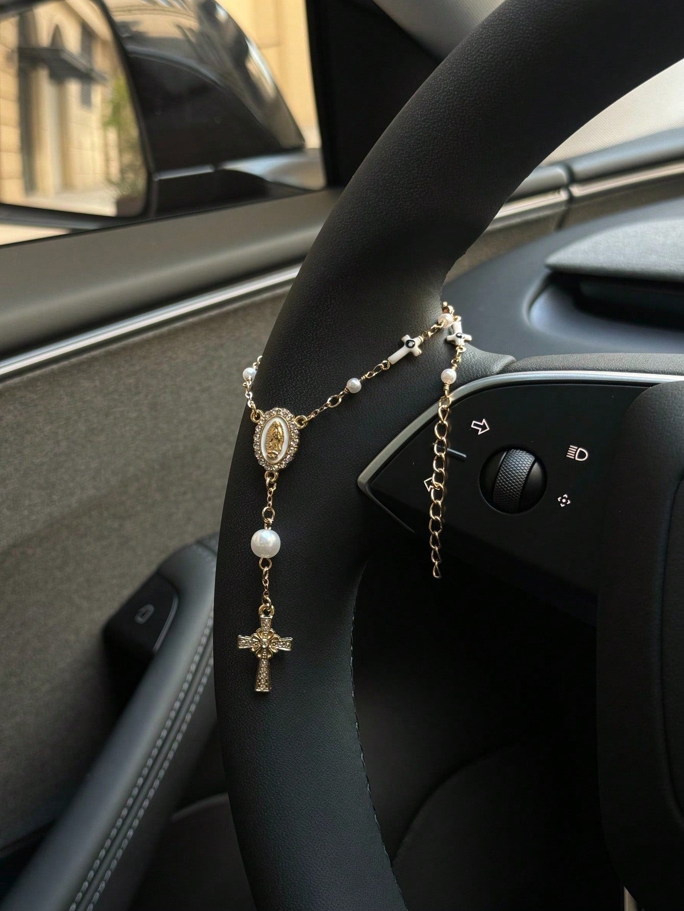 1 steering wheel bead pendant | car pendant accessories | car pendant | unique and fashionable car pendant decoration