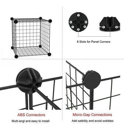 Gaiola DIY para Gatos de Estimação Grande Casa Interior Grande Exterior Casa Grande para Gatos Vila Multi Porta e Janela Dobrável Destacável Casa Grande