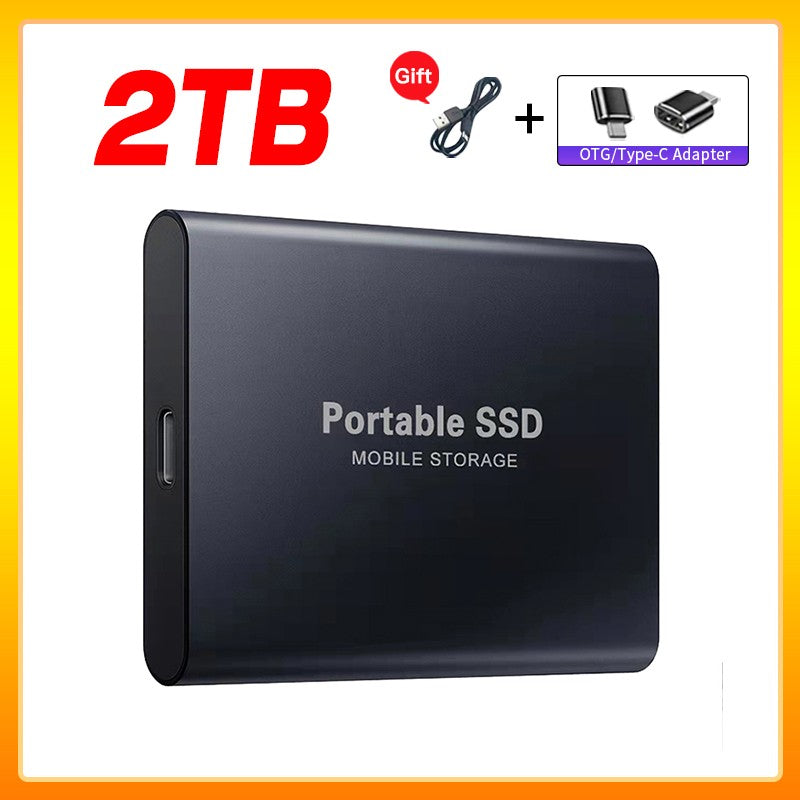 Unidade de Estado Sólido Externa de Alta Velocidade 1TB Disco Rígido Externo Portátil SSD 2TB Disco Rígido Externo SSD Para Laptop Mac