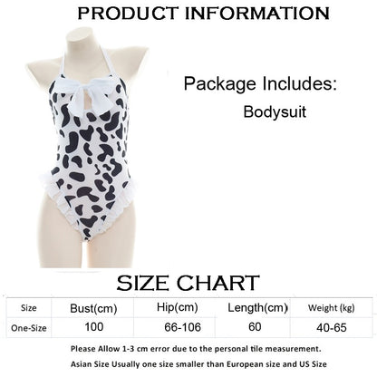 AniLV Cow Series Swimsuit Bodysuit Bikini Maid Unifrom Costume Summer Beach Kawaii Girl Swimwear Skirt Uniform Set Cosplay