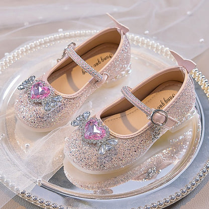 Fashion Elegant Soft Sole Anti-slippery Versatile Dress Leather Shoe for Party Autumn New Children Princess Shoes for Girls