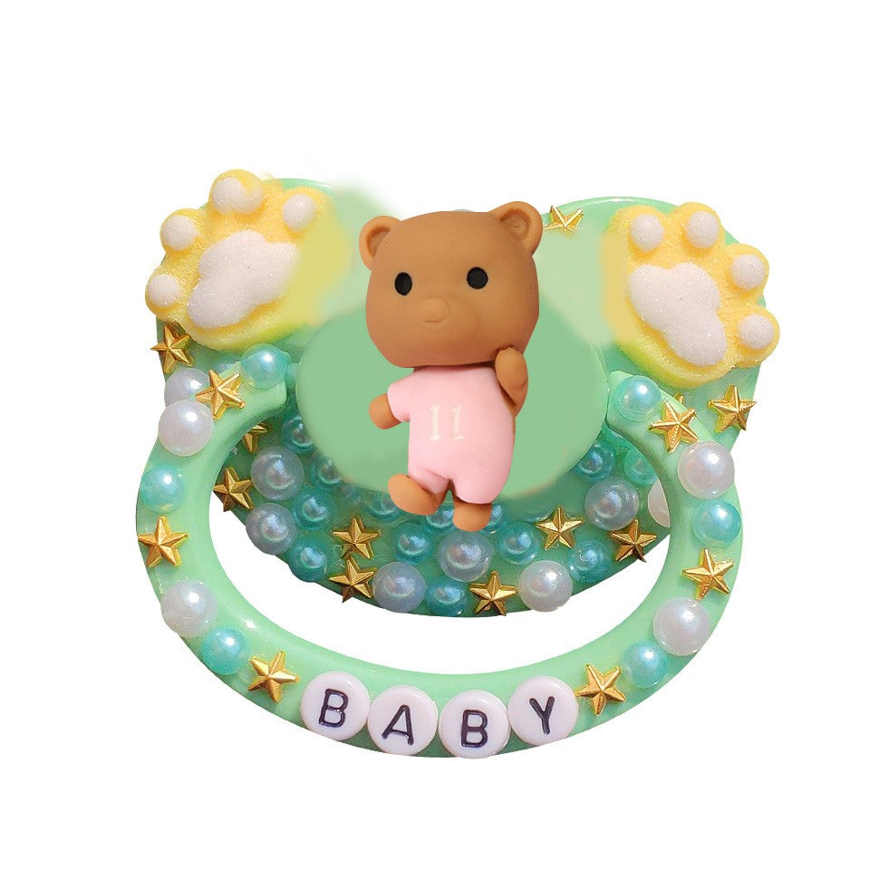 One PCS Handmade Silicone Adult Baby PAcifier DDLG Big Size Baby Pacifiers Bling Dummy Soother Napper For Adult Baby Girl Boy