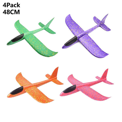 Avião de espuma grande de 36cm x 48cm, planador de avião de arremesso manual, aviões de bolha EPP inerciais, brinquedos de lançamento ao ar livre para crianças e meninos de presente
