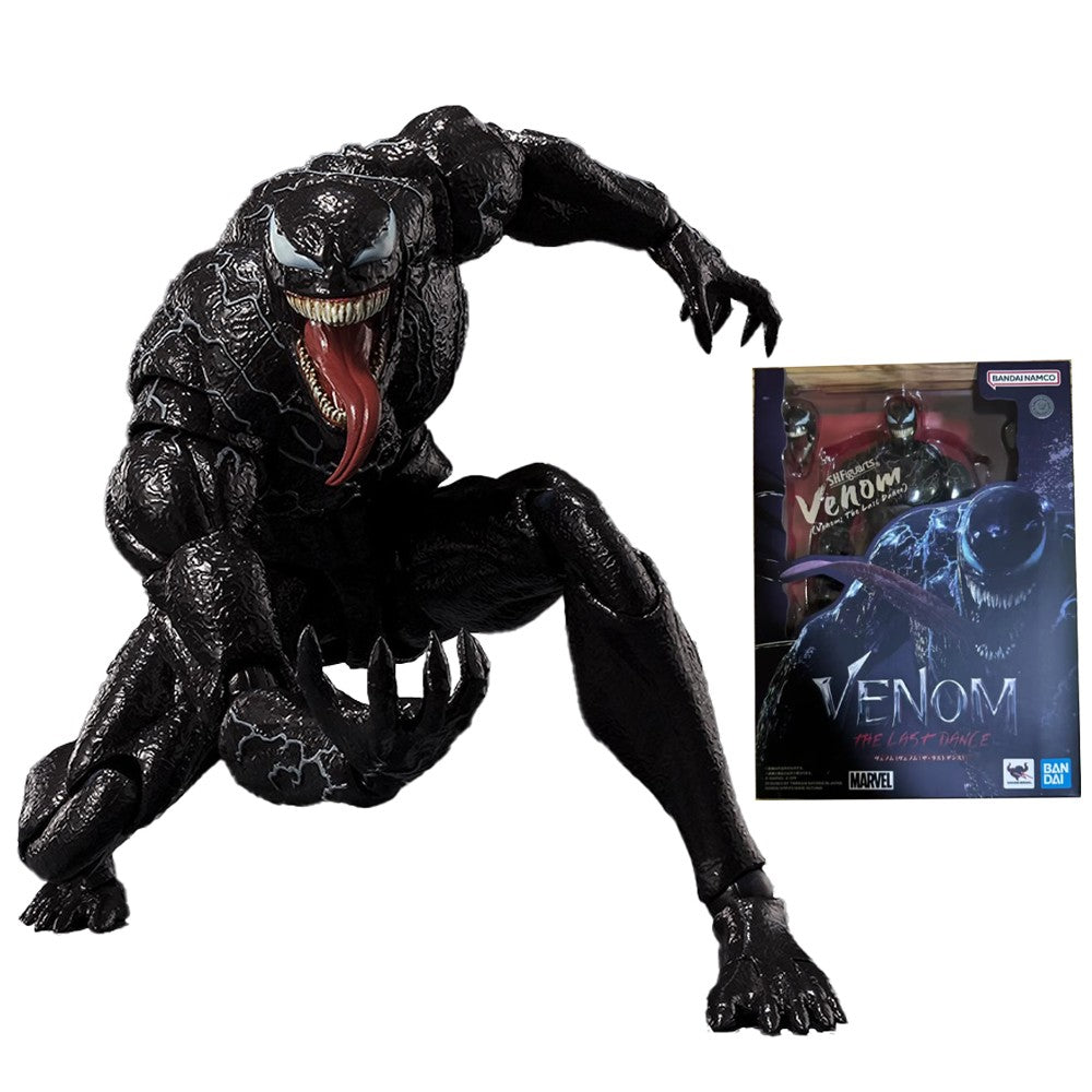 Original em Estoque Bandai Spirits S.H.Figuarts Venom:A Última Dança - Série de Coleção Venom Modelo de Personagem de Desenho Animado Kit de Garagem