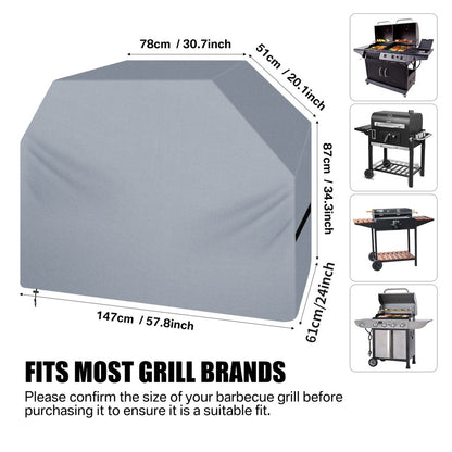 Outdoor BBQ Grill Covers For Charcoal & Gas Grills Waterproof Anti-Dust Weather-Resistant Anti-UV Heavy Duty Barbecue Cover