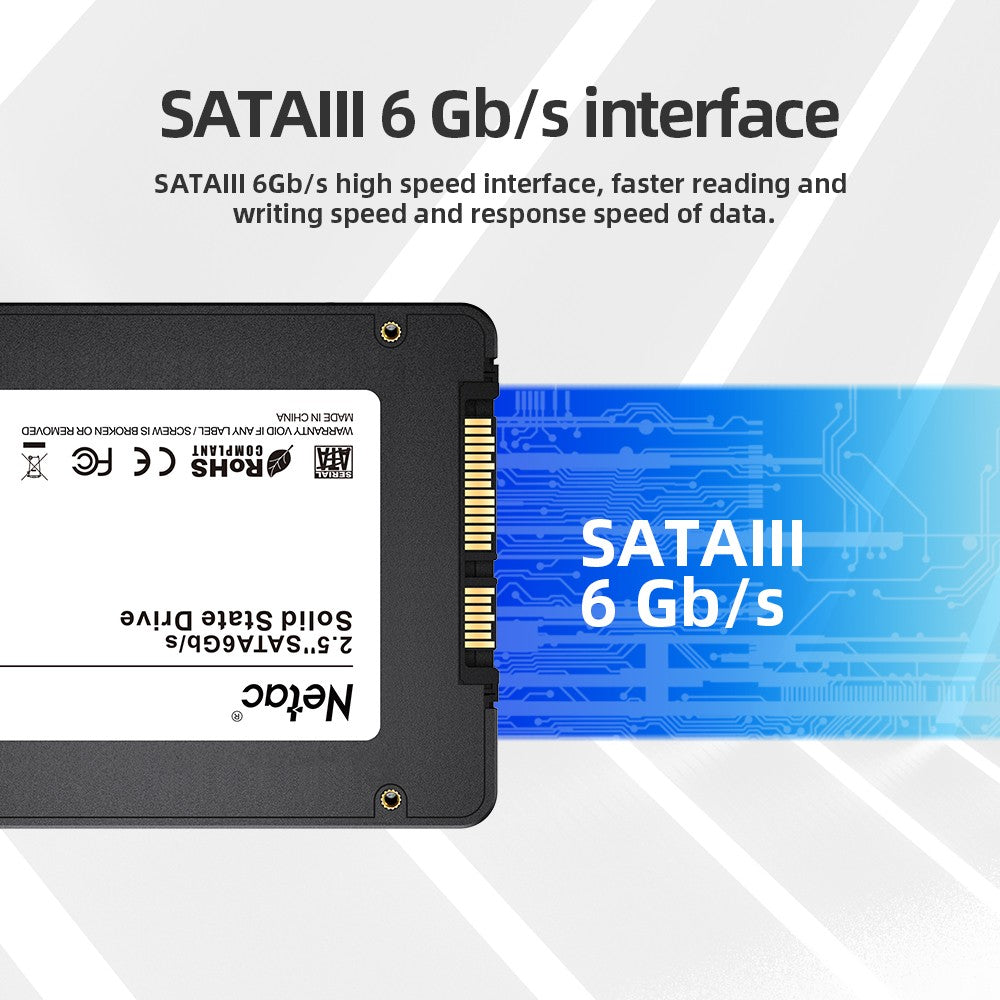 Netac SSD SATAIII 2.5 polegadas SSDs 4 TB 2 TB 1 TB 512 GB para PC Disco Rígido 128 GB 256 GB HD Desktop Unidade de Estado Sólido N530S