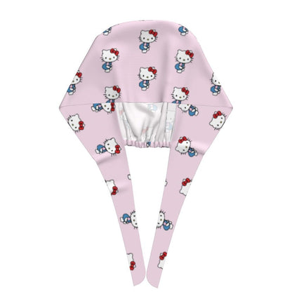 Custom Hello Kitty Medical Staff Scrubs Hat Women Men Cartoon Chara For Chef Hat Scrub Caps