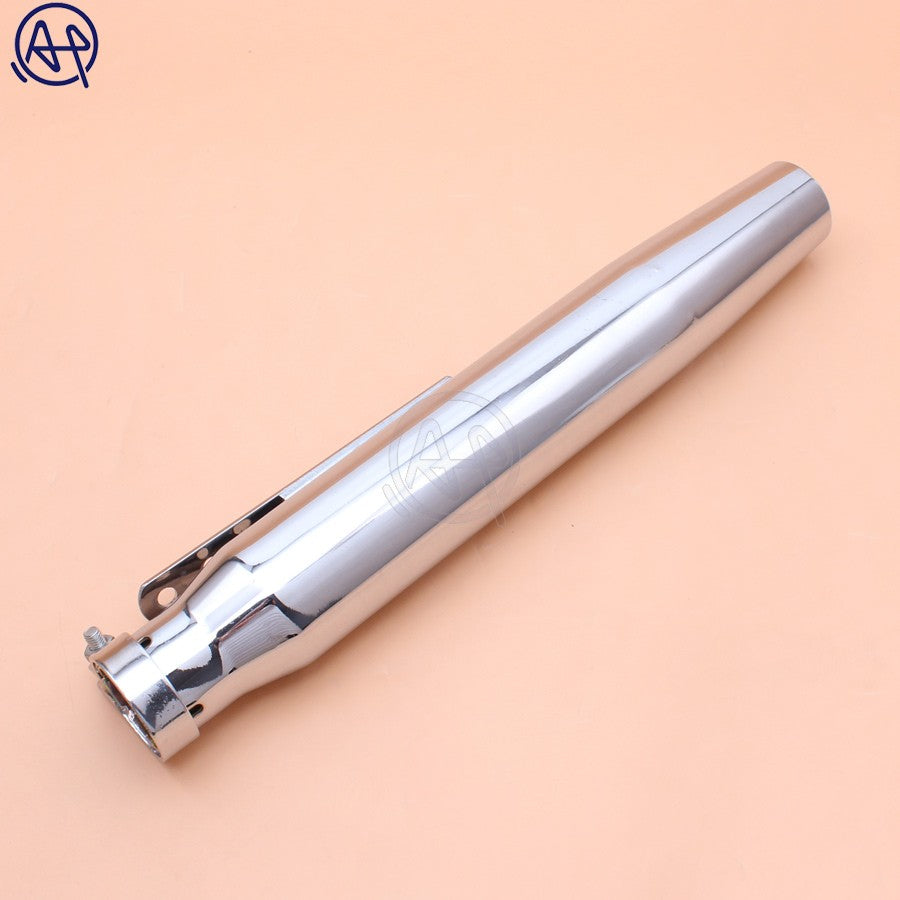 Universal Motorcycles Tapered Slip-On Exhaust Muffler Pipe Chrome/black for Harley Bobber Chopper Cafe Racer Racing