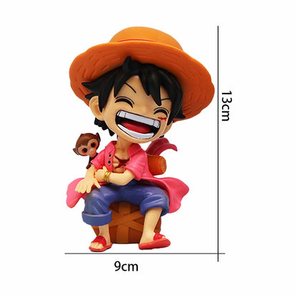 One Piece Portátil Luffy Zoro Portgas D. Ace Sentado Yamato Q Versão Jogo de Moda Desenho Animado Anime Carro Ornamento Presente