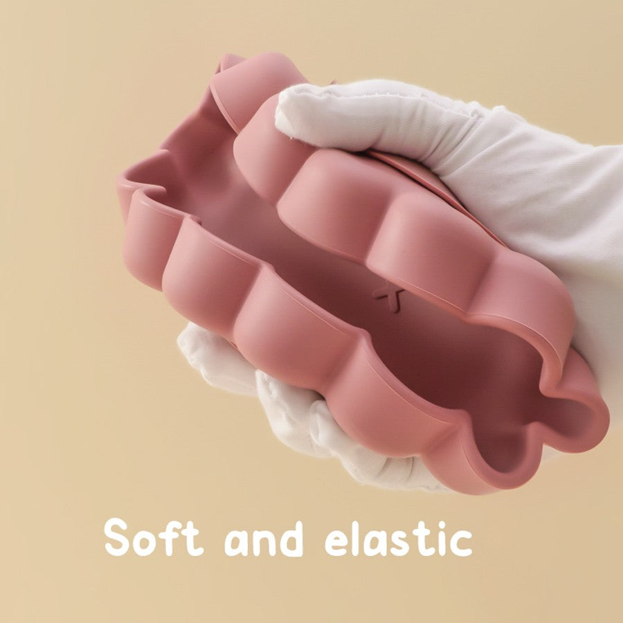 Color Kids Baby Feeding Set Solid Color Utensils Waterproof Bib Cartoon Lion Shape Sucker Dishes Plate Feeding Bowl Spoon Cup