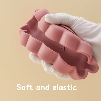 Color Kids Baby Feeding Set Solid Color Utensils Waterproof Bib Cartoon Lion Shape Sucker Dishes Plate Feeding Bowl Spoon Cup