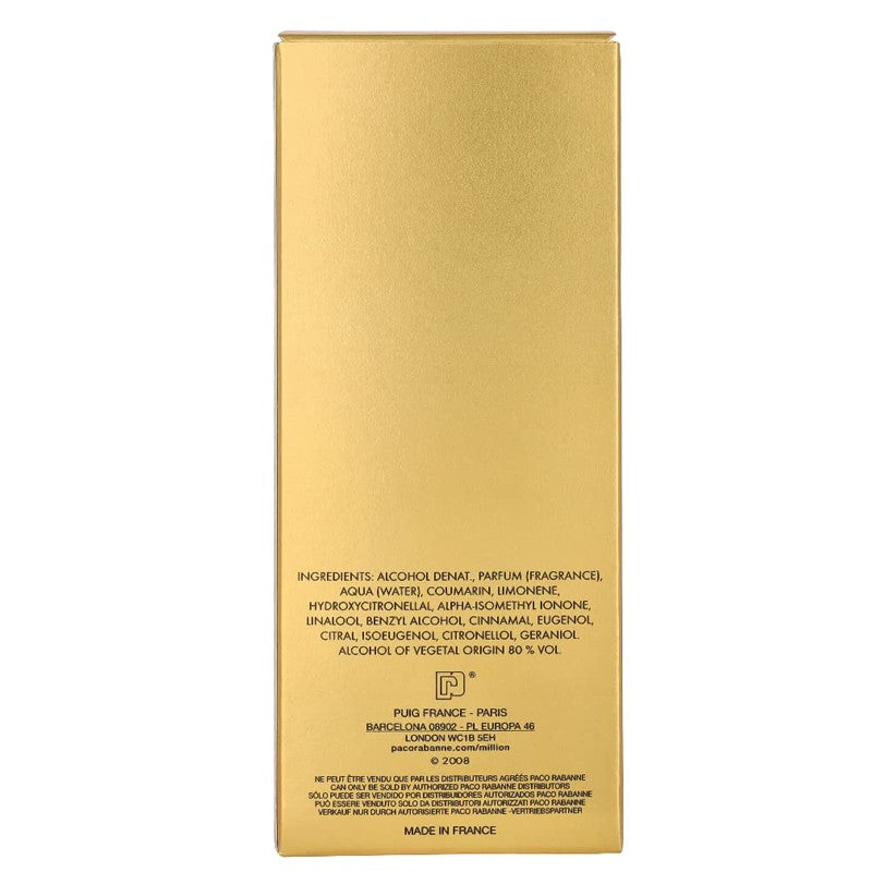 1 Million By Paco Rabanne For Men's Eau De Toilette TESTER 3.4 fl oz 100 ml Men's Cologne New in Box USA