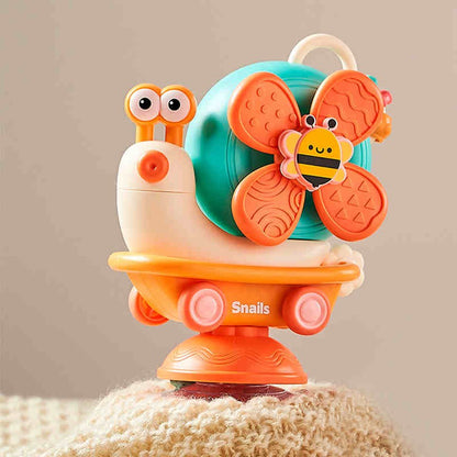Brinquedo Giratório Caracol Destacável | Moinho de Vento com Ventosa e Brinquedo Sensorial para Carro – Jogo de Viagem Criativo para Habilidades Motoras Finas do Bebê de 0 a 12 Meses