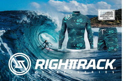 Men's Rashguard Long Sleeve Surfing Shirts Sunscreen Lycra Fabric Surf Sweatshirt UV Protection RightTrack Swimwear