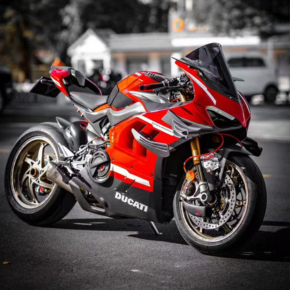 For Panigale V4 Streetfighter V4 V4S Motorcycle Exhaust Escape System Slip On Link Pipe Carbon fiber cover muffler 2018-2024