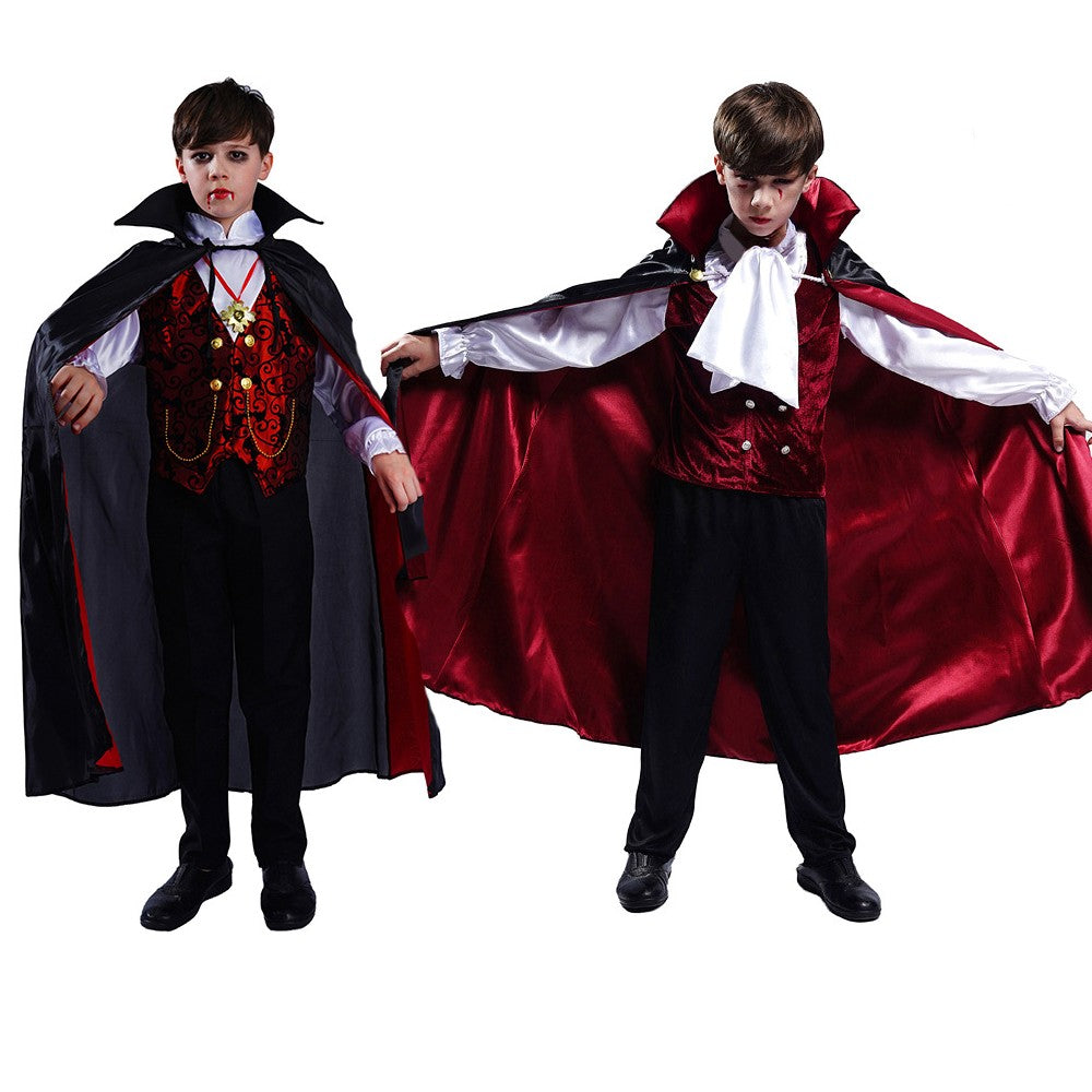 Halloween Boy Vampire Costume Cosplay Ghost Festival Costume Children's Role-playing Carnival Performance Costume