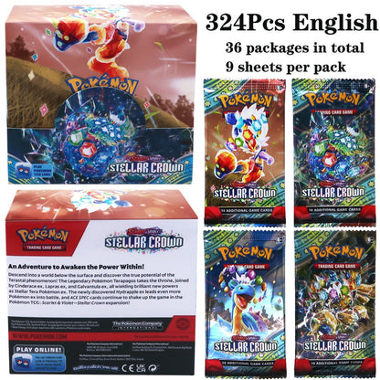 324 pçs/caixa Pokémon TCG: Sol e Lua, Escuridão Incendiada, 36 Pacotes, Caixa de Booster, Jogo de Cartas Pokémon, Brinquedos Colecionáveis, Jogo de Tabuleiro Prismático