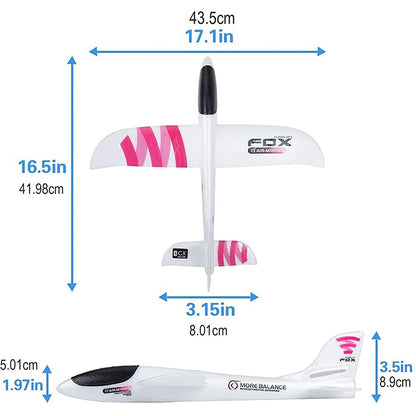 Avião de espuma grande de 36cm x 48cm, planador de avião de arremesso manual, aviões de bolha EPP inerciais, brinquedos de lançamento ao ar livre para crianças e meninos de presente