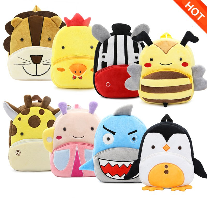 Mochila de pelúcia fofa de desenho animado, mochila de animal, mochila escolar para meninos e meninas, bolsa de lazer para passeio