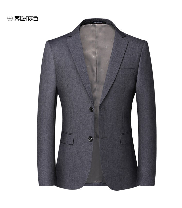 Blazer New Men's Fashion Business Solid Color British Style Professional Work Groom Wedding Dress Best Man Blazer Jacket