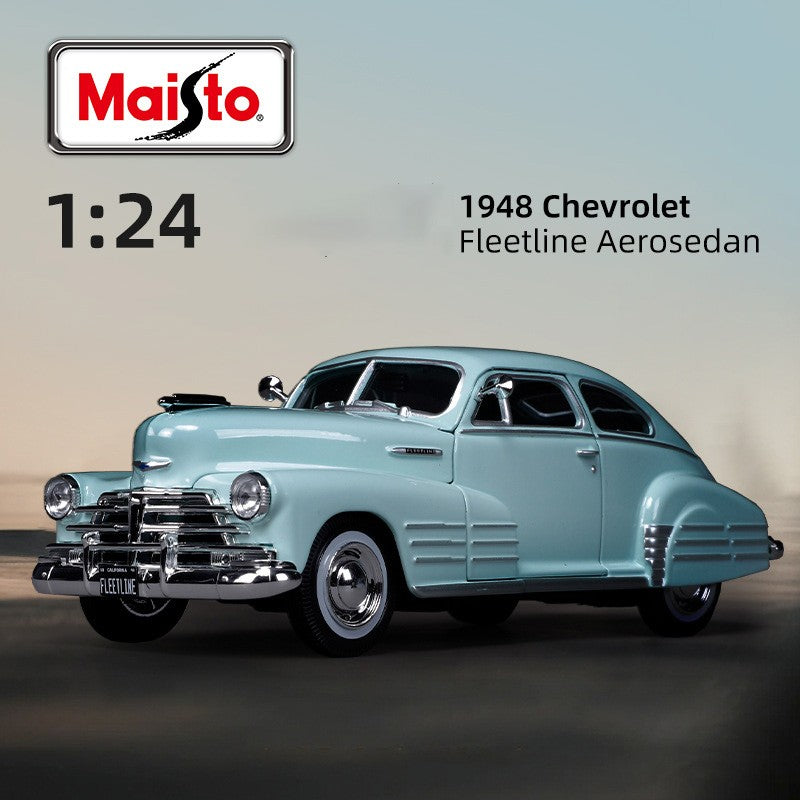 Maisto 1:24 Chevrolet Fleetline Aerosedan 1948 Carro de Liga Leve Diecasts Veículos de Brinquedo Carro Modelo em Miniatura em Escala Para Crianças