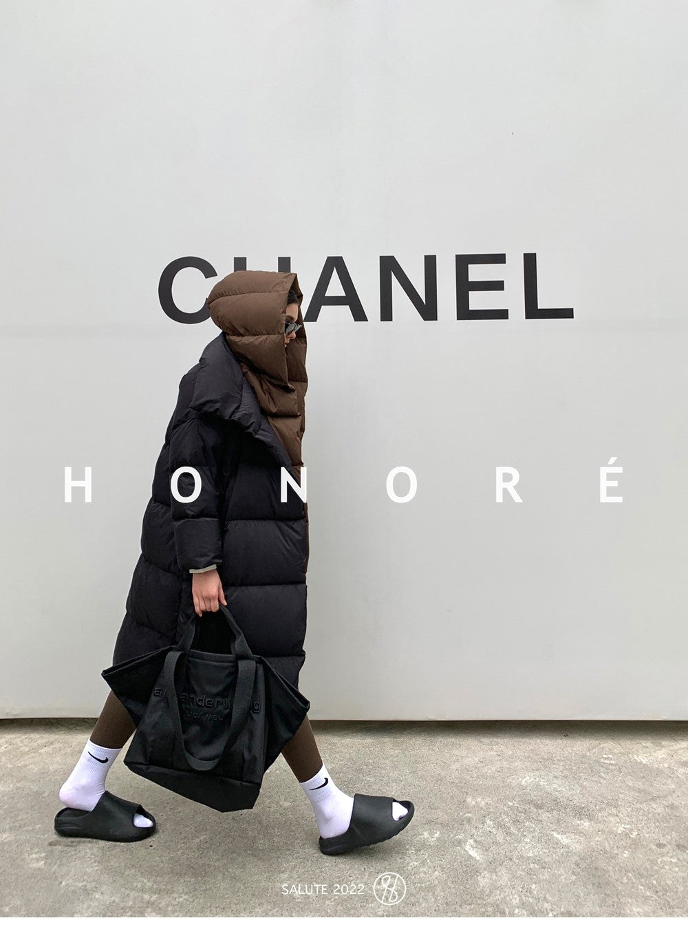 Janveny Fluffy White Duck Down Jacket Women Winter Thickness Warm Long Puffer Coat Hooded Female Fashion Fake Two-piece Parkas