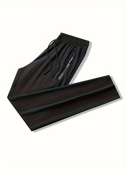 Calça Jogger Masculina De Secagem Rápida, Respirável, Com Cordão Na Cintura, Elegante E Elástica, Para Fitness