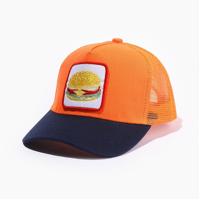 Trucker Caps Men Women Baseball Cap With Cartoon Hamburg Embroidery Patch Snapback Drake Bones Cotton Casual Mesh Dad Sun Hats