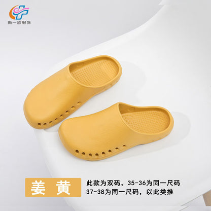 Medical Slippers for Men Women Doctors Special Slippers Laboratory Soft Sole Nursing Shoes Silent Breathable Surgical EVA Clogs