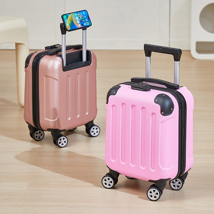 14 inch suitcase with phone holder for easy carrying during travel 360 degree roller suitcase for business purposes suitcase