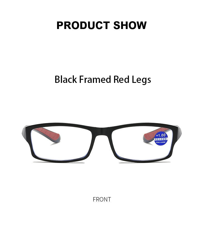 Fashion Reading Glasses Man Sport Non-Slip Anti Blue Light Women Style High Definition Computer Eyeglass+1.0+2.0+3.0+4.0