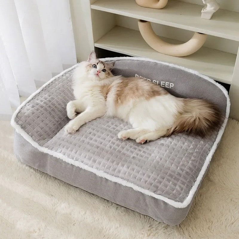 Cama de Cachorro Pequeno para Inverno Pet Sofá Quente Cesta de Halloween Tapete Médio Almofadas Almofada Grande Acessórios para Filhotes Cama para Cães Grandes