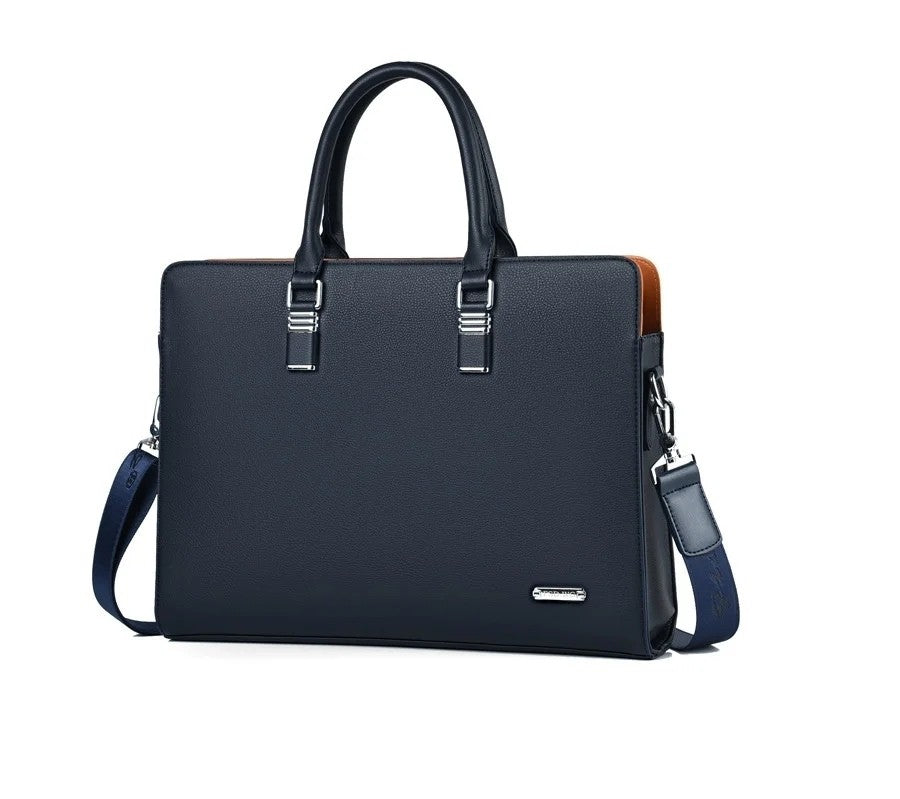 MOTAORA Genuine Leather Laptop Bag Men 14-15.6 Inch Business Briefcase Work Messenger Bag for MacBook HP Dell Acer