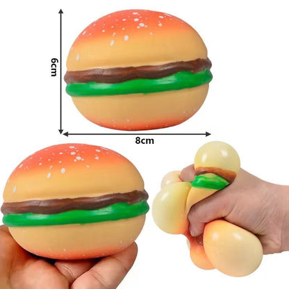 1/2/3Pcs Squishy Hamburger Stress Ball Autism Sensory Toy Stress & Anxiety Relief Toys Pinch Decompression Toy Party Gifts