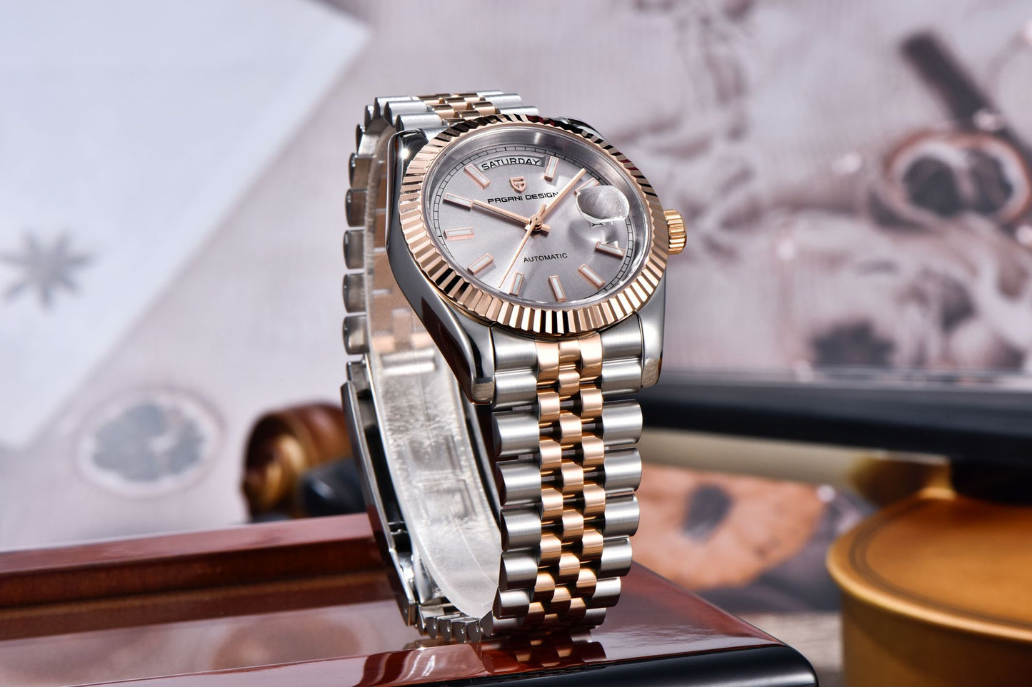 PAGANI DESIGN 2025 New Enamel Dial DD36 Luxury Silver Gold Automatic Watch For Men AR Sapphire crystal Mechanical Wristwatch Men