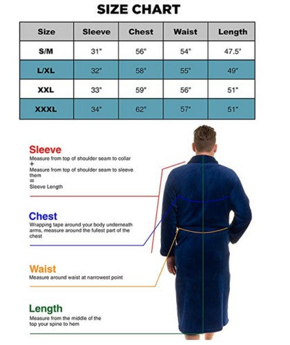 Casaul Men's Plush Shawl BathRobes with Sashes Men Soft Long Sleeve 2 Side Pockets Cloak Winter Solid Warm Dressing Gown M-XXL