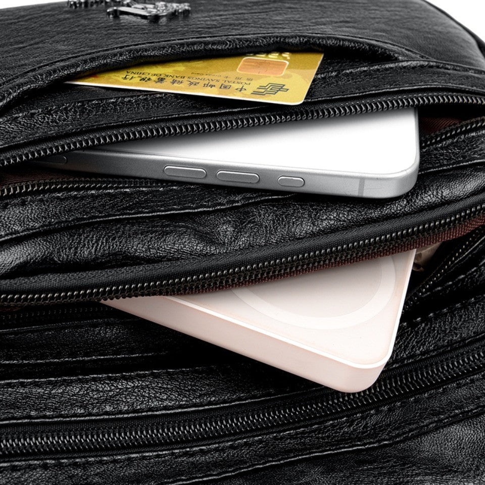 Top Quality Pu Leather Female Crossbody Multiple Pockets Bag Elegant Shoulder Bags for Women Casual Purses and Handbags Sac 2026