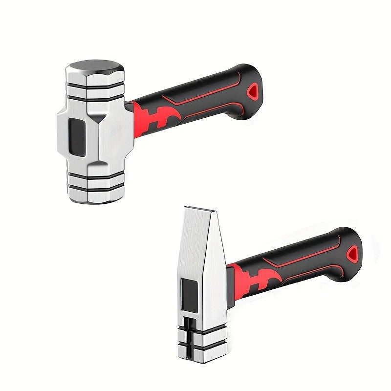 DELIXI ELECTRIC Conjunto de 2 Peças Martelo de Montagem Martelo Oitavado Aço Cromo Vanádio Grau Industrial Martelo Manual