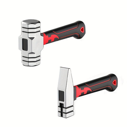 DELIXI ELECTRIC Conjunto de 2 Peças Martelo de Montagem Martelo Oitavado Aço Cromo Vanádio Grau Industrial Martelo Manual