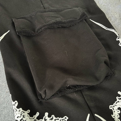 2025 Tendência Moda Rua Punk Hip-hop Calça Solta Masculina Retrô Harajuku Y2K Versátil Calça Casual Feminina Oversized
