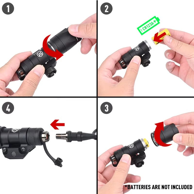 Tactical Surefir SF M300 M600 Flashlight Strong Light AXON Switch Fit 20mm Picatinny Rail Airsoft Outdoor game Toy lamp