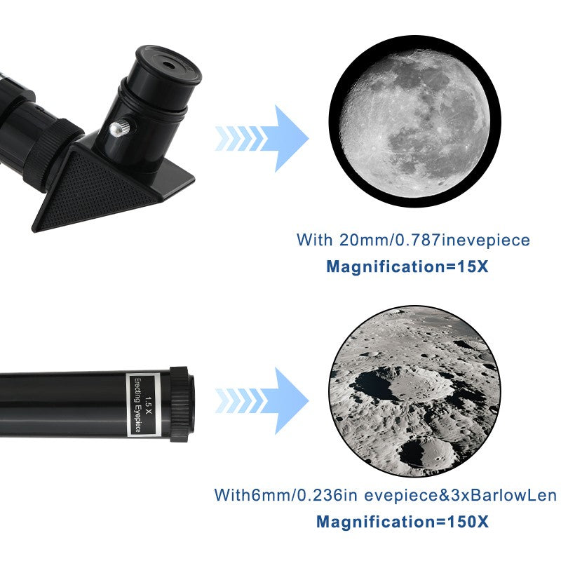 Telescópio astronômico Zoom F36050, grande abertura, alta definição, alta ampliação, para observação da Lua e estrelas