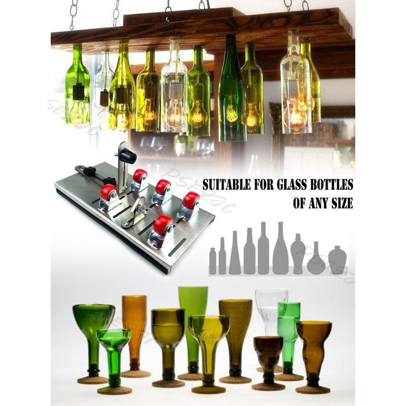 Cortador de Vidro Profissional de 1 Peça para Garrafas, Material de Aço Inoxidável, Ferramenta de Corte DIY, Máquina para Cortar Garrafas de Vinho e Cerveja